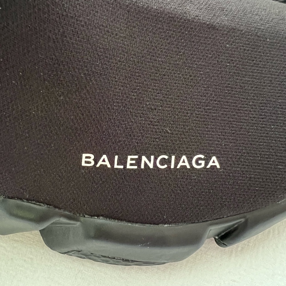 BALENCIAGA Speed Knit Sock Trainer Sneakers in Black Size 11 New - Picture 11 of 16